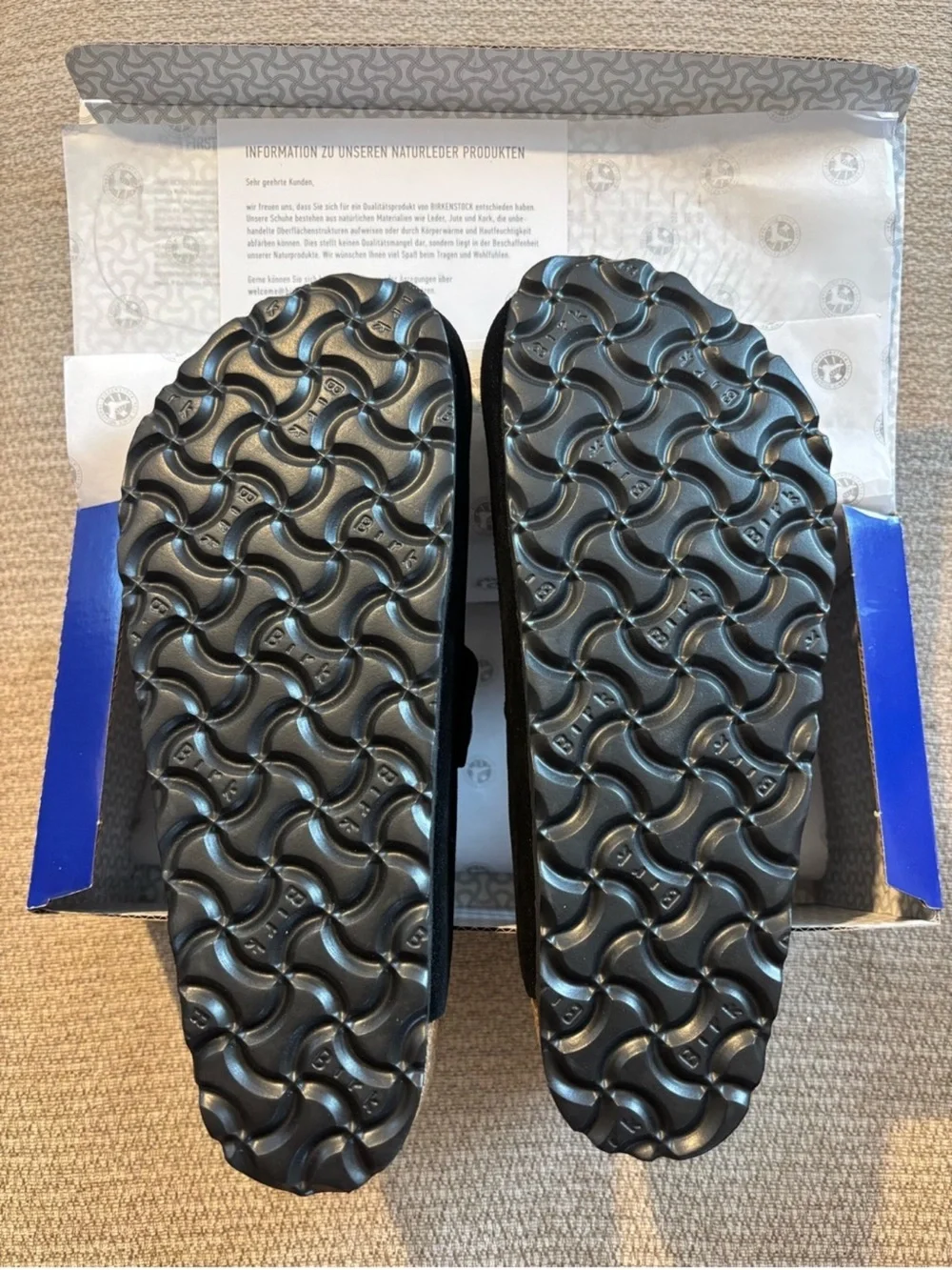 Birkenstock Boston Black Suede Soft Footbed Unisex Clogs EU 40
